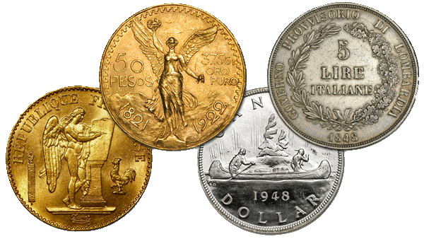 Foreign Gold & Silver Coins