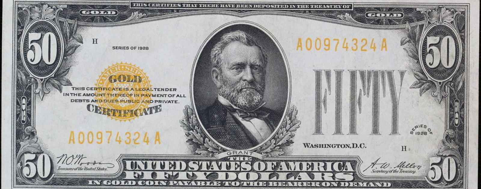 What is a gold certificate, $50 Gold Certificates