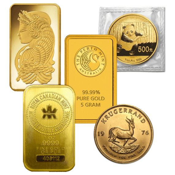 Gold Bars and Coins - Cash for Gold