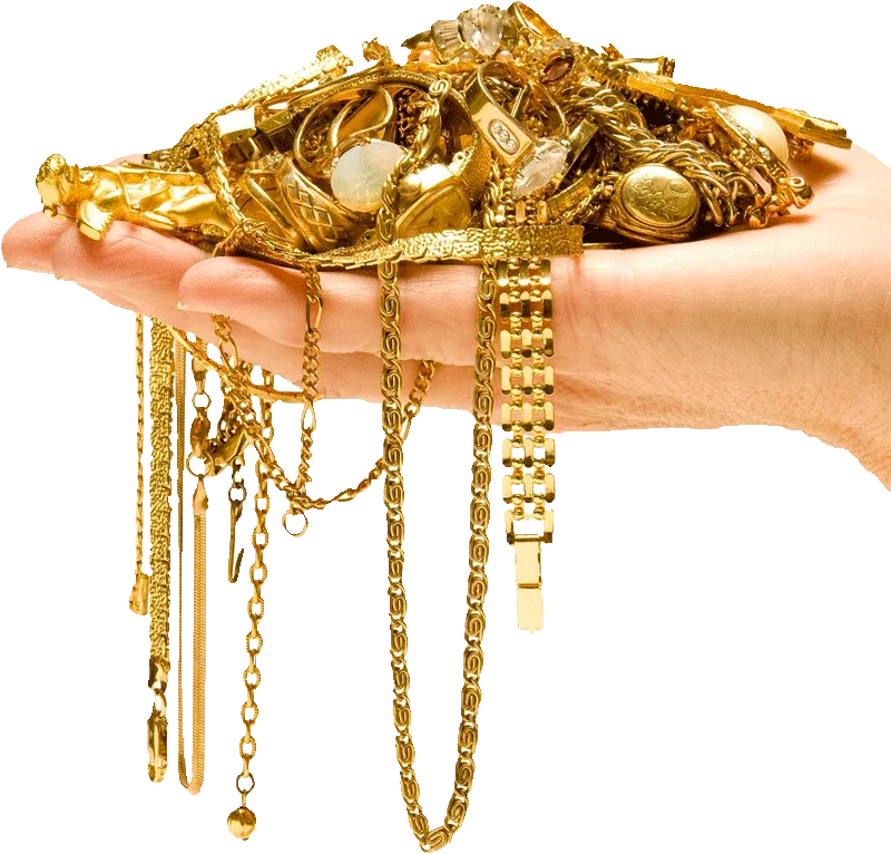 Sell Gold Jewelry For Cash - Gold Jewelry Being Held In A Hand
